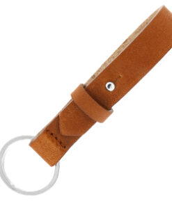 Leren sleutelhanger leer 15 mm Saddle Brown