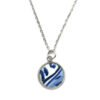 DBRVS001 Delfts blauw ketting RVS