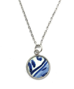 DBRVS001 Delfts blauw ketting RVS