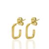 Roestvrij stalen (RVS) Stainless steel oorbellen/oorstekers goud