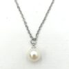 rvs ketting met zoetwater parel hanger goud