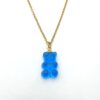 Stainless Steel Initiaal Ketting gummi bear Blue