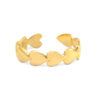 Roestvrij stalen (RVS) Stainless steel ring hartjes Goud
