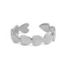 Roestvrij stalen (RVS) Stainless steel ringen hartjes Zilver
