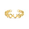 Roestvrij stalen (RVS) Stainless steel ring Love Goud