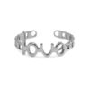 Roestvrij stalen (RVS) Stainless steel ring Love Zilver