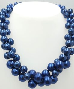 Ketting Teresa blauwe glasparels