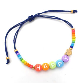 Ibiza armbandje Happy rainbow