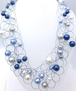 Parelketting Carol blauw