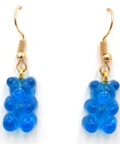 Oorbellen gummi bear blauw