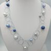 Parelketting Carol blauw 1 rij