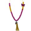 Vrolijke kinderketting roze oranje met vlinder