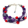 Armband Gabrielle paars rood