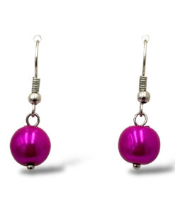 Paloma parel oorbel fuchsia